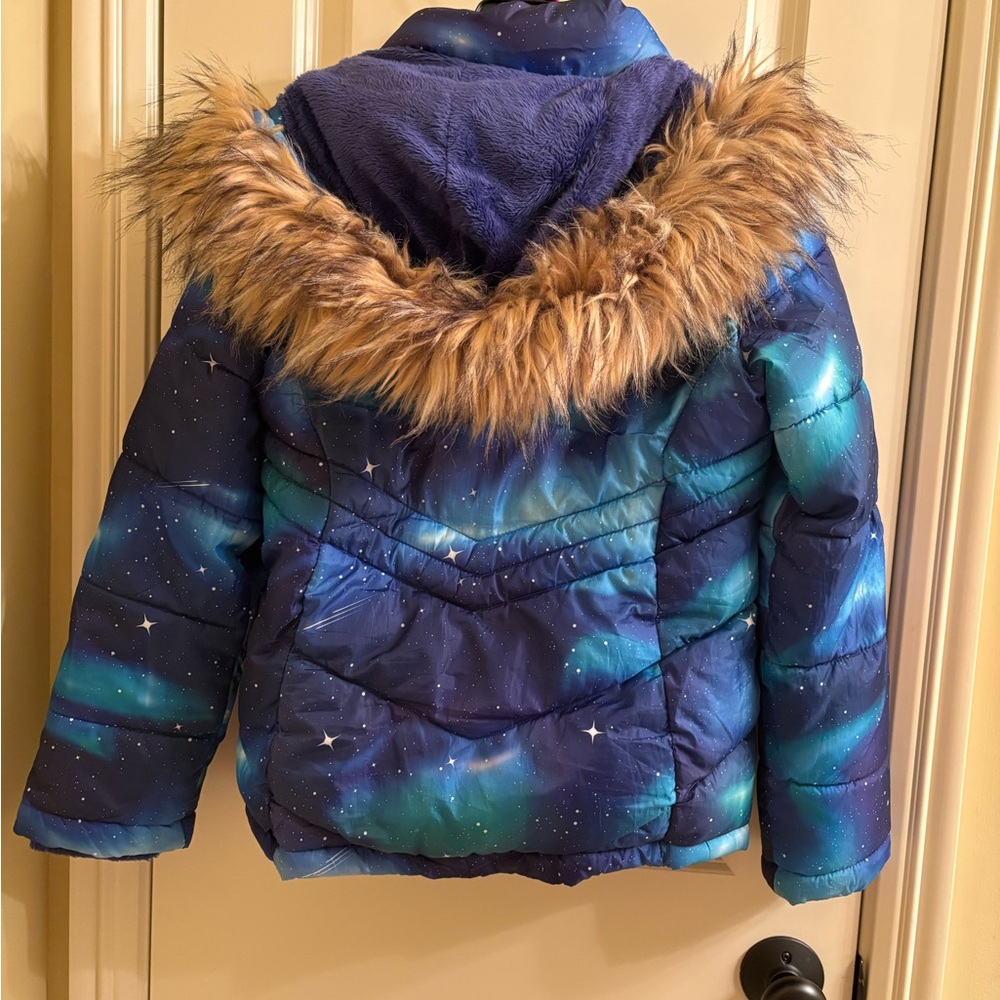 Madden Girl Blue and Purple Puffer Jacket - Picture 3 of 4